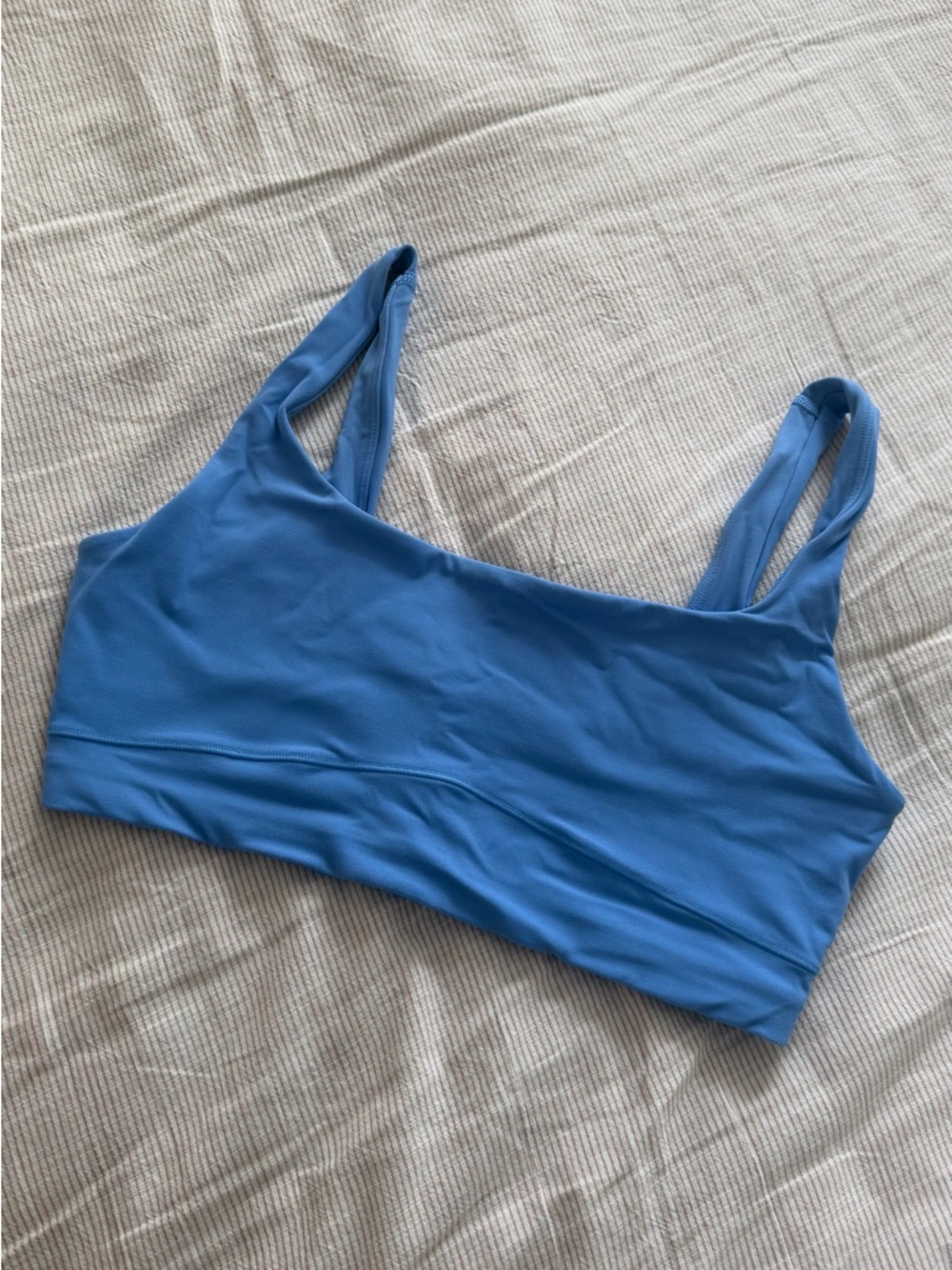 Vuori Blue Seamless Stretch Sports Bra